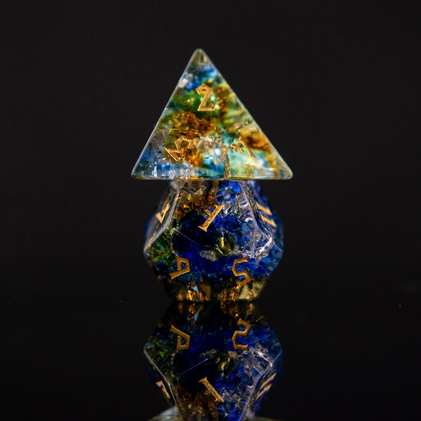 Pre-Order || Mother Nature Shattered Glass Dice Set