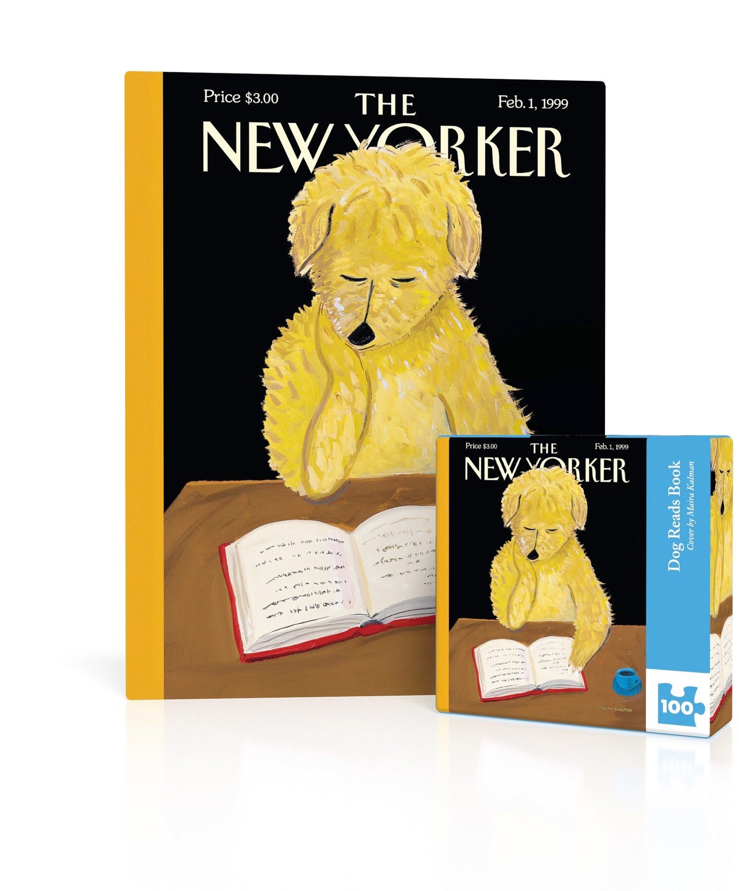 Dog Reads Book Mini
