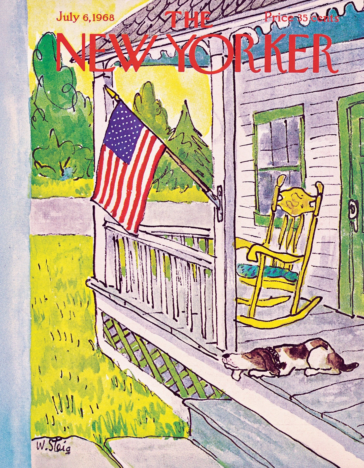 Dog on Porch Mini
