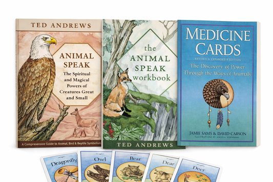 Nature Wisdom Collection – Medicine Cards, Animal Speak & Workbook Set - By Jamie Sams, David Carson, Angela C. Werneke & Ted Andrews - Book, Workbook, and Cards