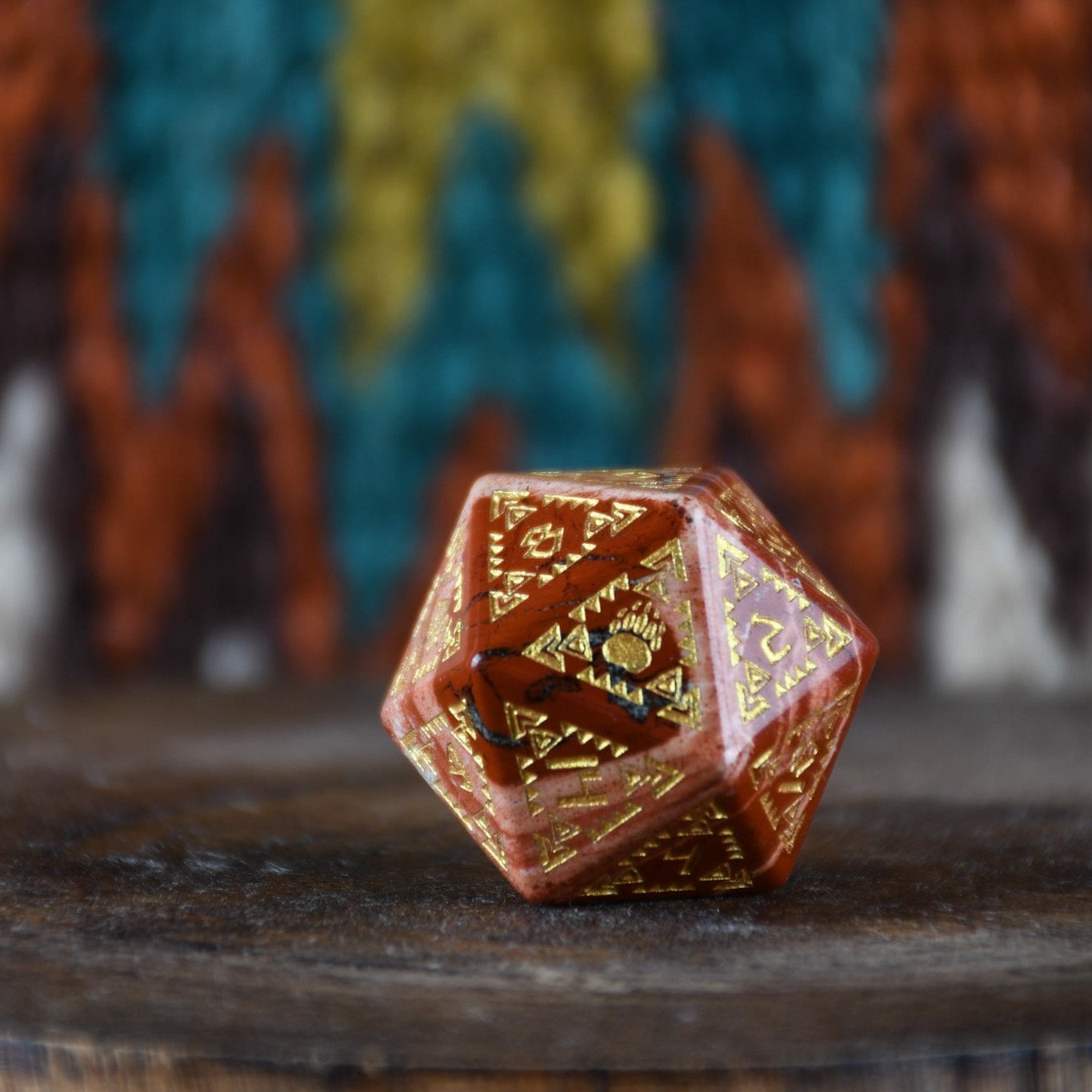 Pre-Order || Navajo Red Jasper Stone Dice Set