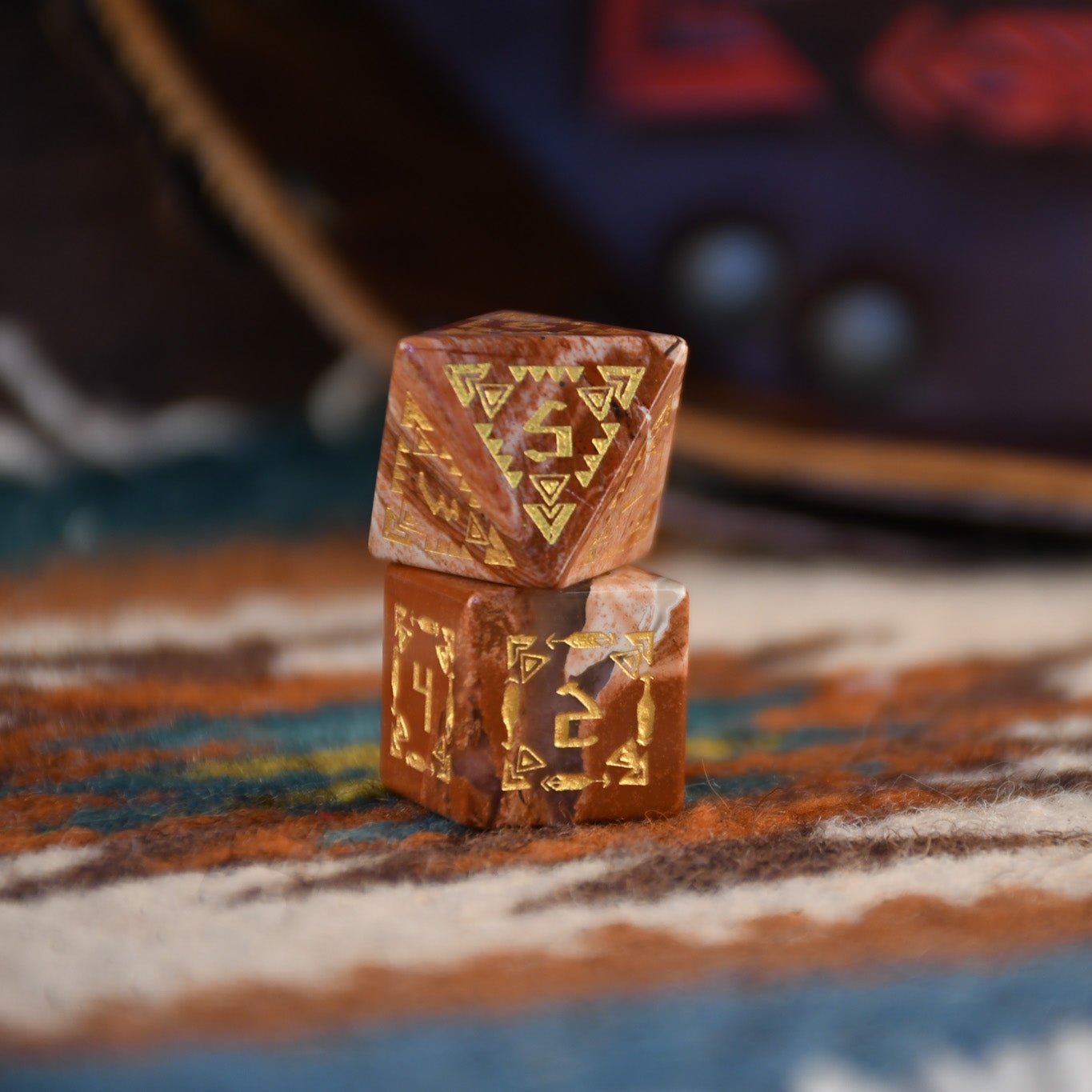 Pre-Order || Navajo Red Jasper Stone Dice Set