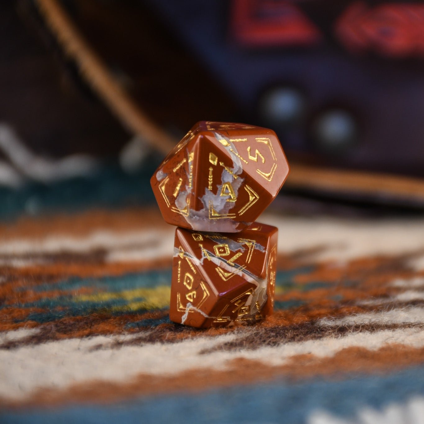 Pre-Order || Navajo Red Jasper Stone Dice Set