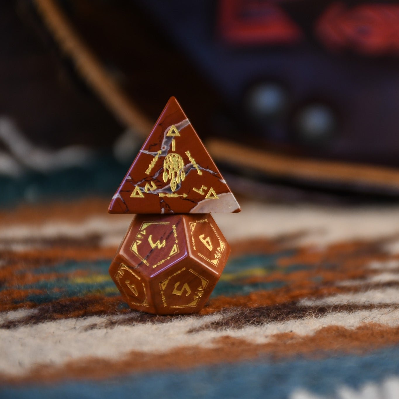 Pre-Order || Navajo Red Jasper Stone Dice Set