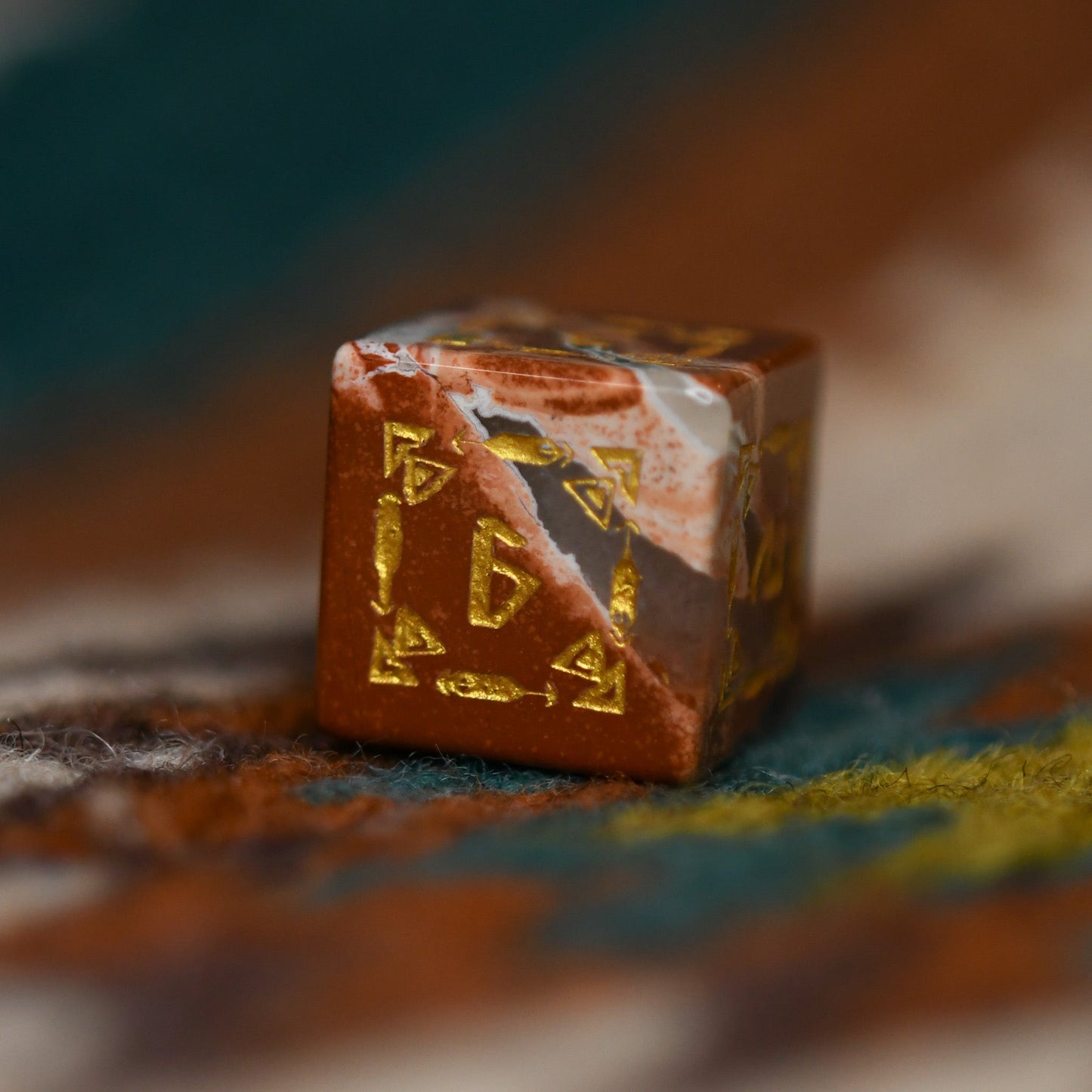 Pre-Order || Navajo Red Jasper Stone Dice Set