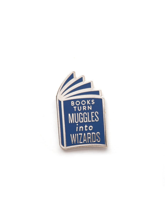 Books Turn Muggles Into Wizards Enamel Pin