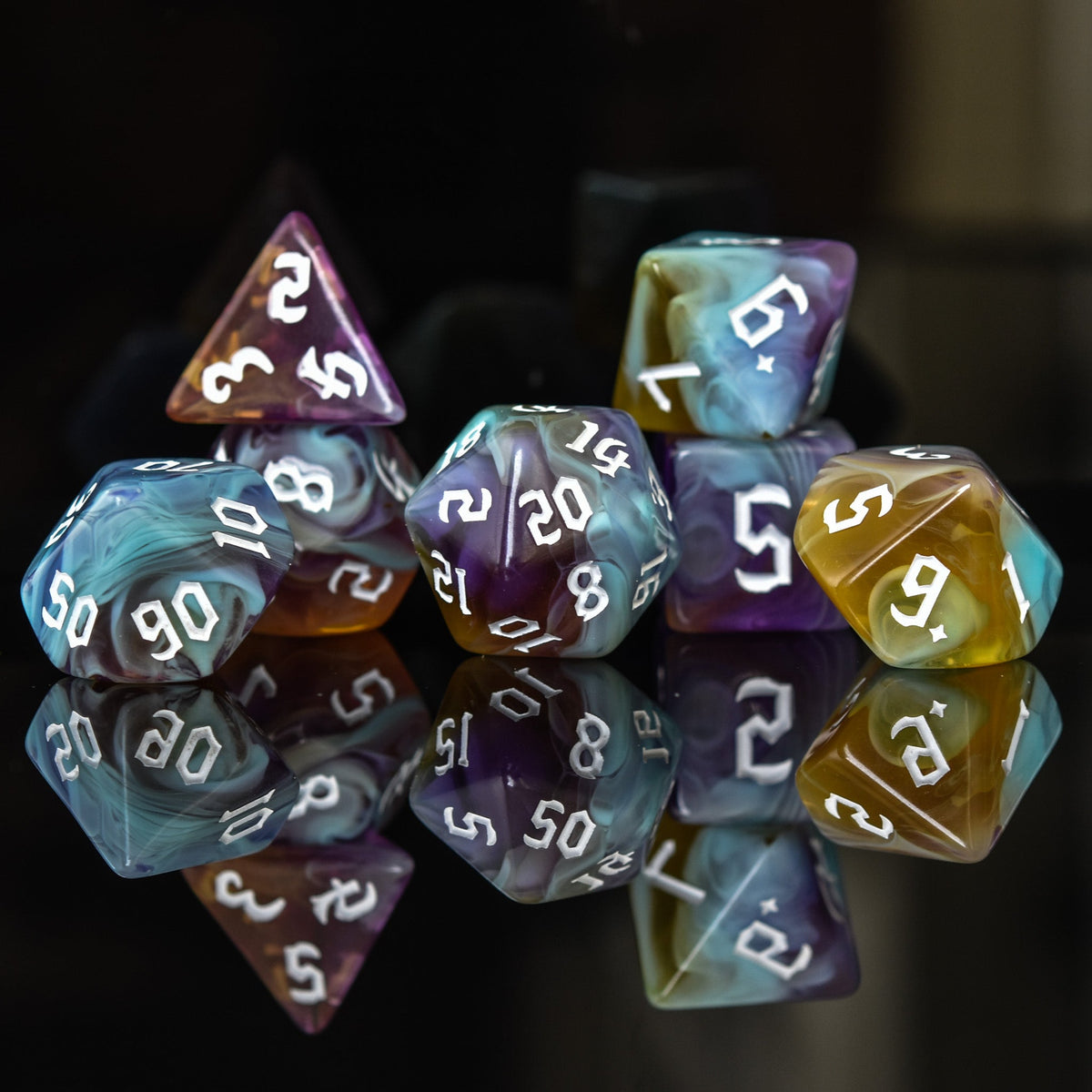 Pre-Order || Paladin Class Acrylic Dice Set
