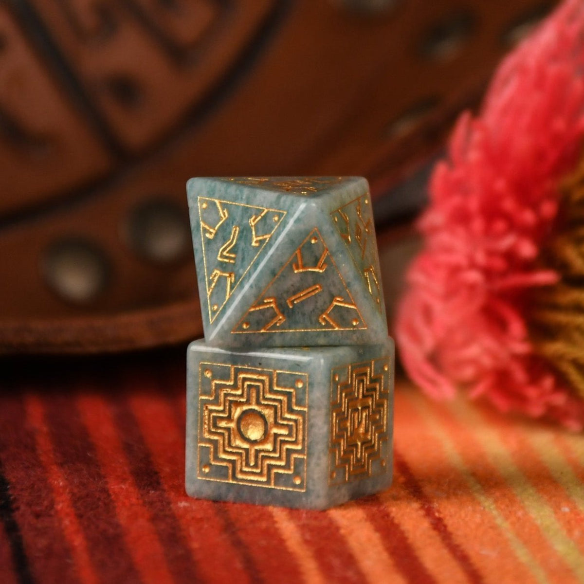 Pre-Order || Peruvian Amazonite Stone Dice Set
