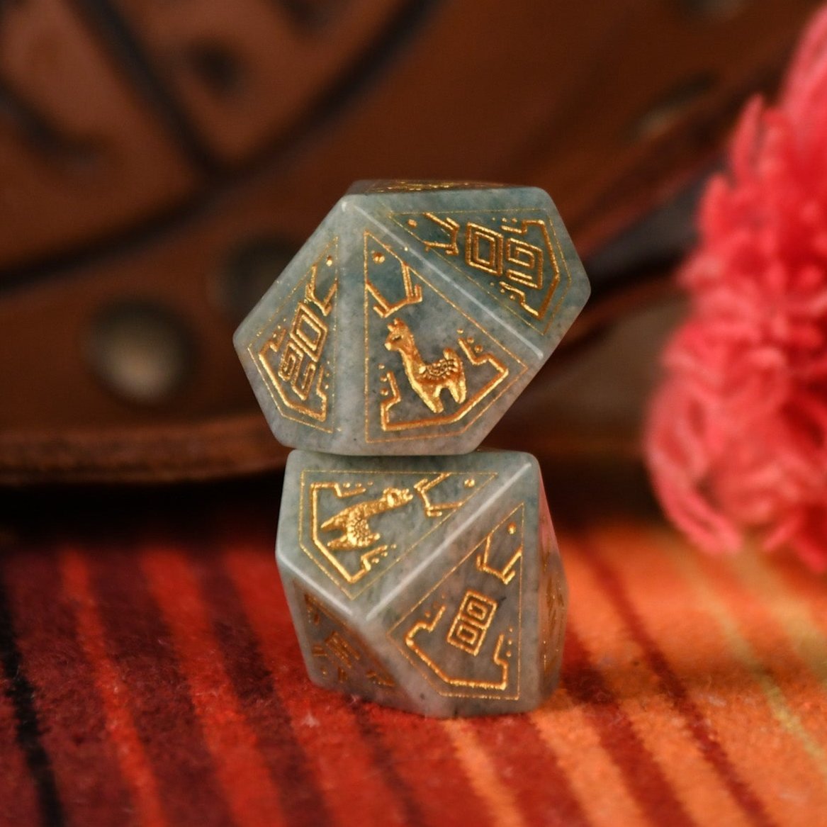Pre-Order || Peruvian Amazonite Stone Dice Set