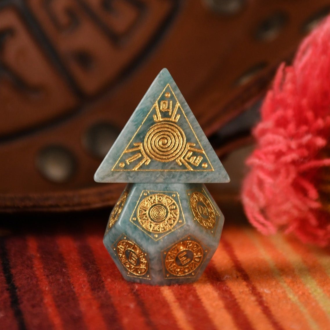 Pre-Order || Peruvian Amazonite Stone Dice Set