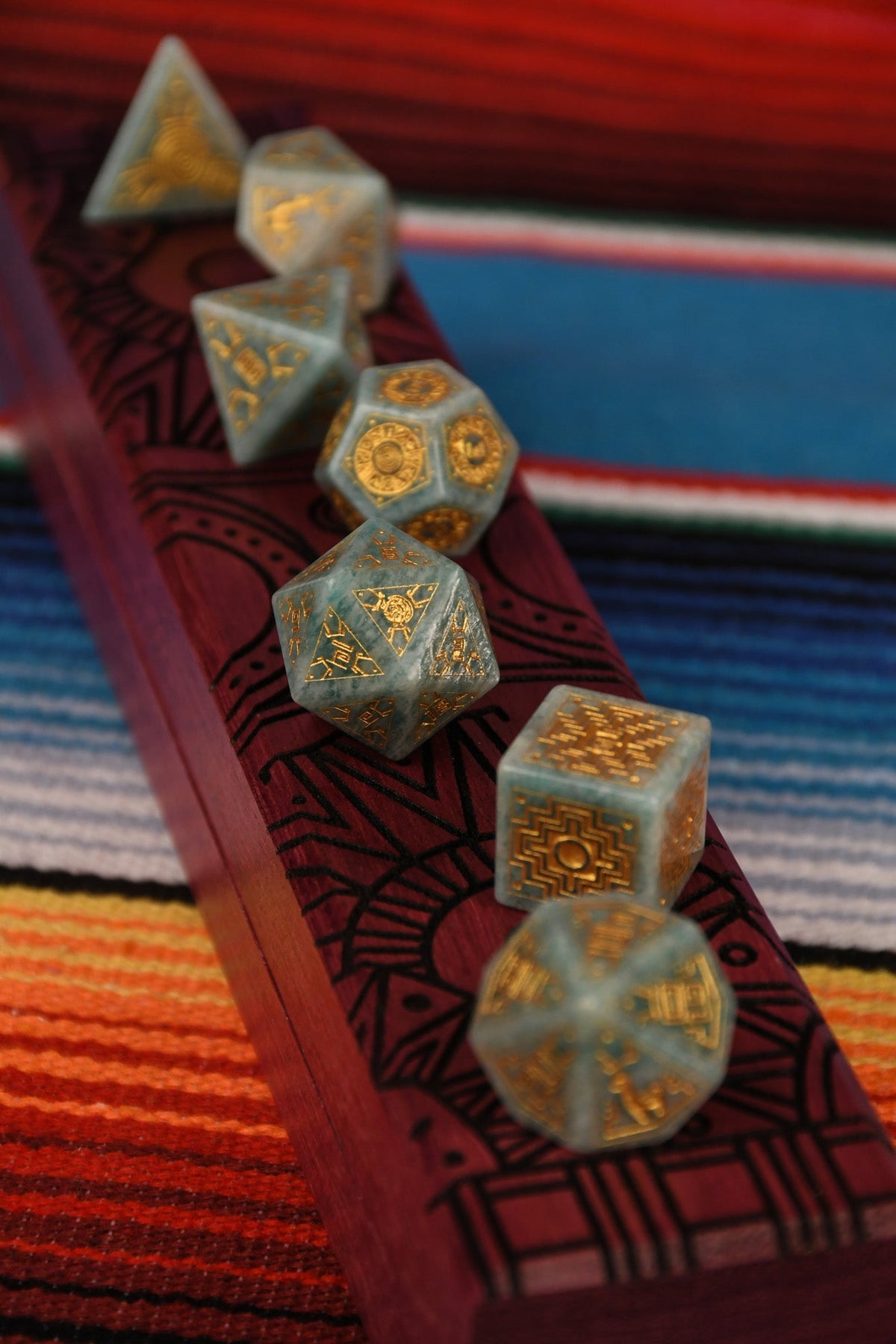 Pre-Order || Peruvian Amazonite Stone Dice Set