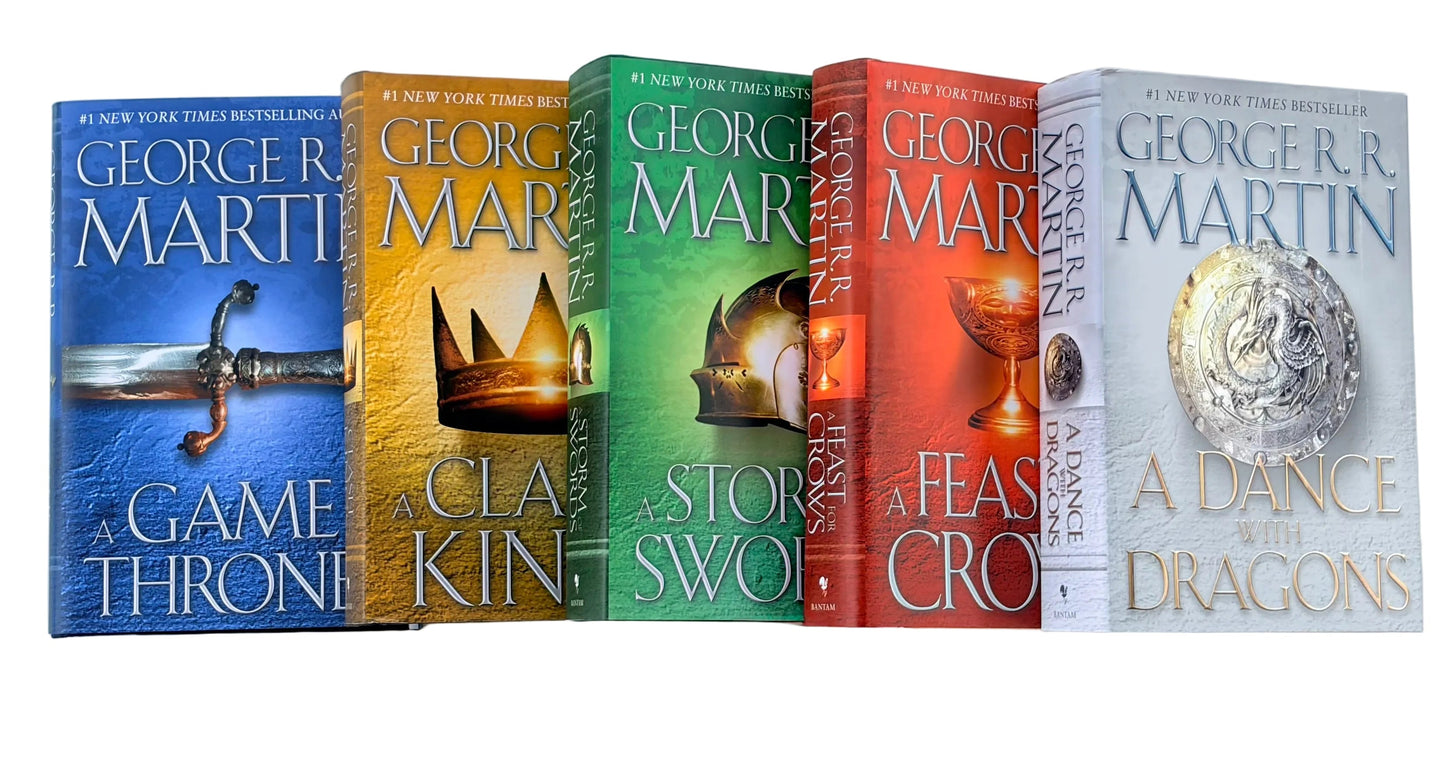 A Song of Ice and Fire – Five Book Hardcover Collection Set: A Game of Thrones & More - By George R.R. Martin - Hardcover