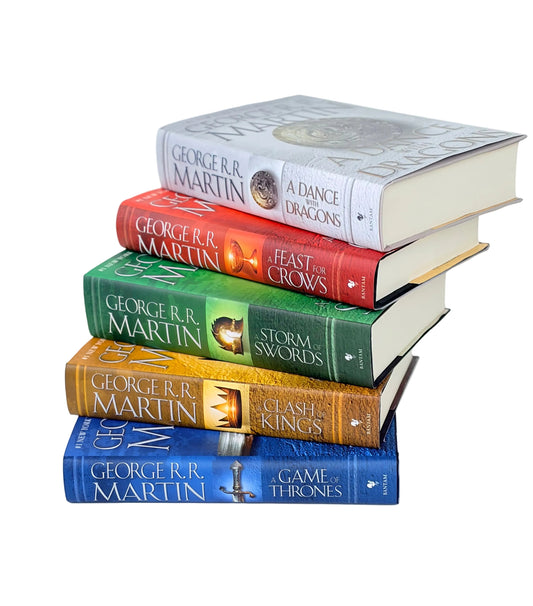 A Song of Ice and Fire – Five Book Hardcover Collection Set: A Game of Thrones & More - By George R.R. Martin - Hardcover