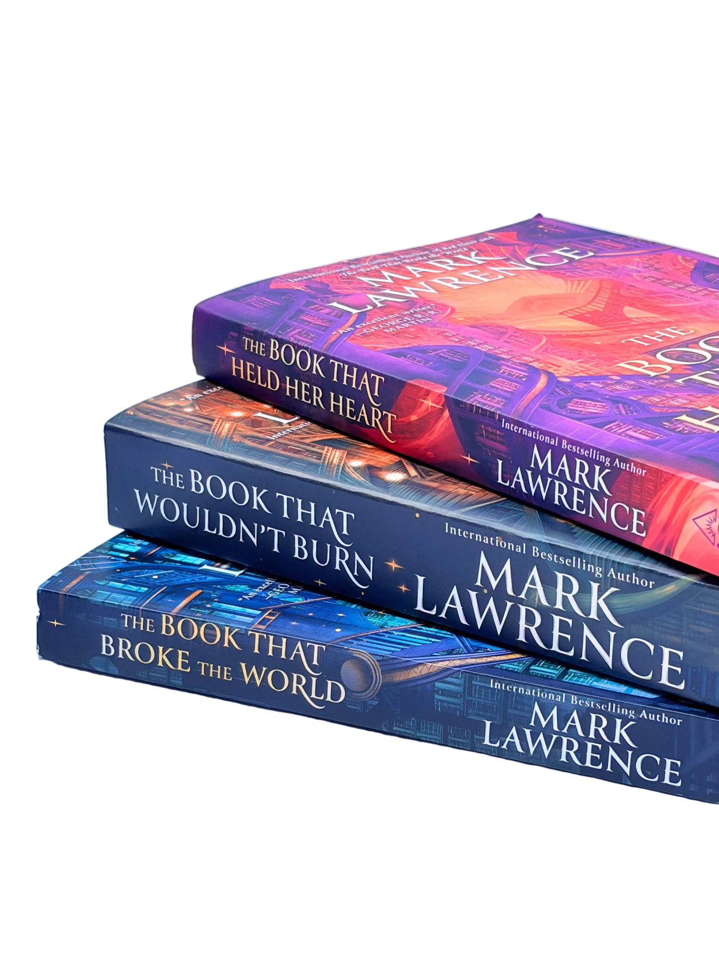 The Library Trilogy – 3 Book Collection Set: The Book That Wouldn't Burn, The Book That Broke the World & The Book That Held Her Heart - By Mark Lawrence