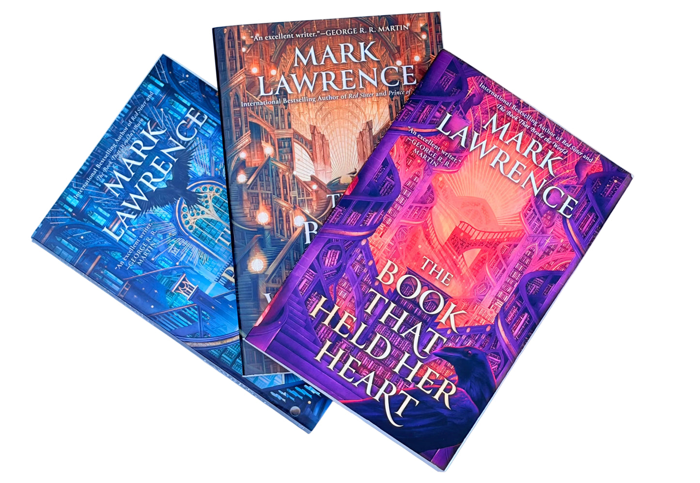 The Library Trilogy – 3 Book Collection Set: The Book That Wouldn't Burn, The Book That Broke the World & The Book That Held Her Heart - By Mark Lawrence