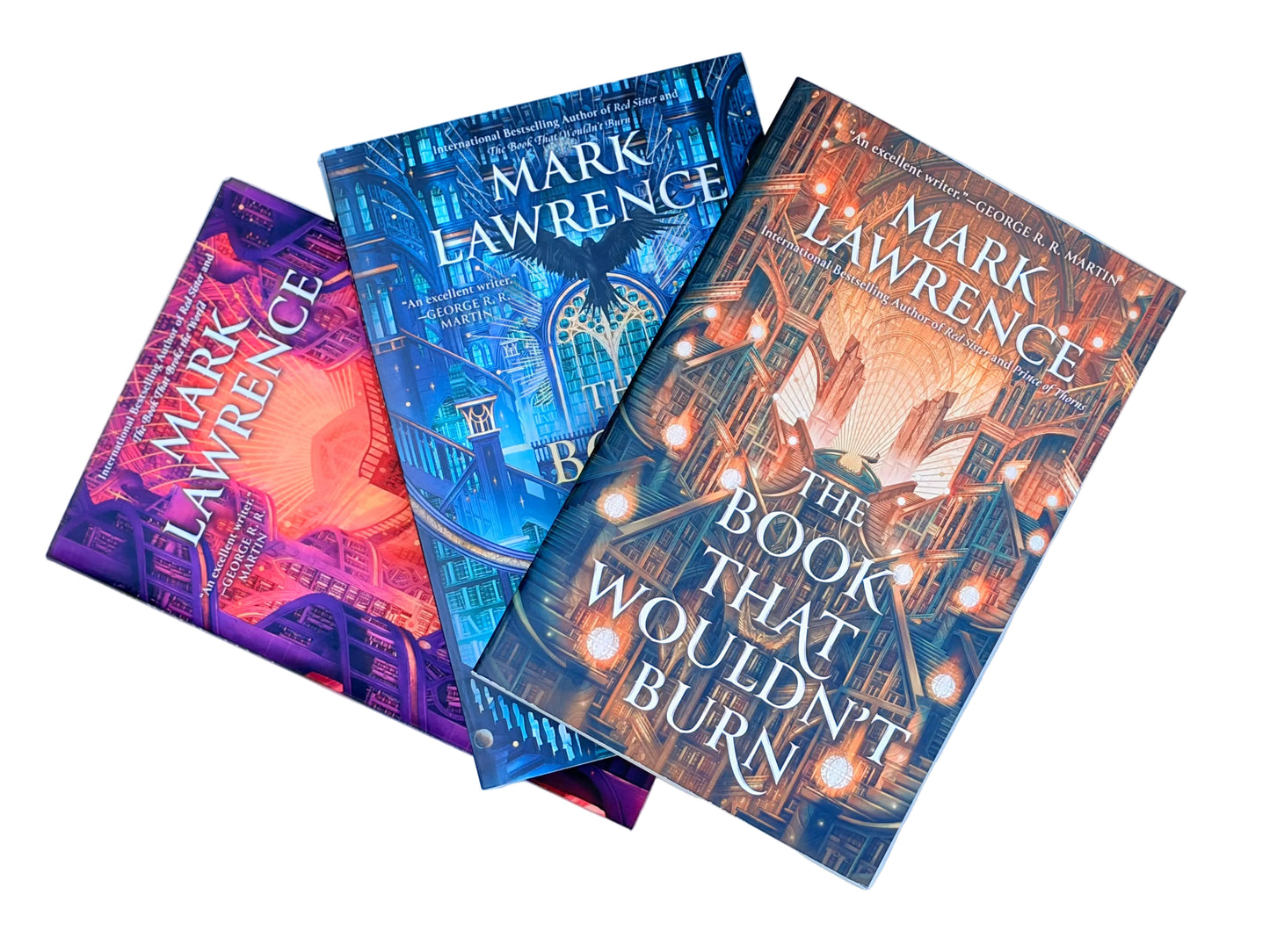 The Library Trilogy – 3 Book Collection Set: The Book That Wouldn't Burn, The Book That Broke the World & The Book That Held Her Heart - By Mark Lawrence