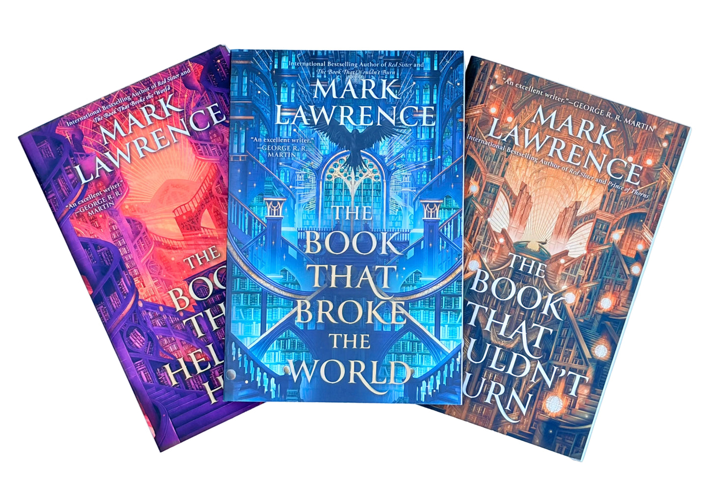 The Library Trilogy – 3 Book Collection Set: The Book That Wouldn't Burn, The Book That Broke the World & The Book That Held Her Heart - By Mark Lawrence