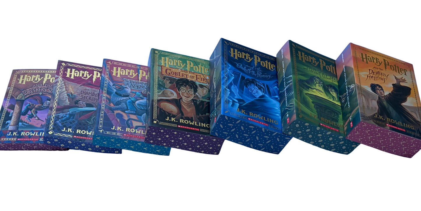 Harry Potter Deluxe Collection – 7 Book Box Set: Books 1–7 with Stenciled Edges - By J.K. Rowling - Paperback