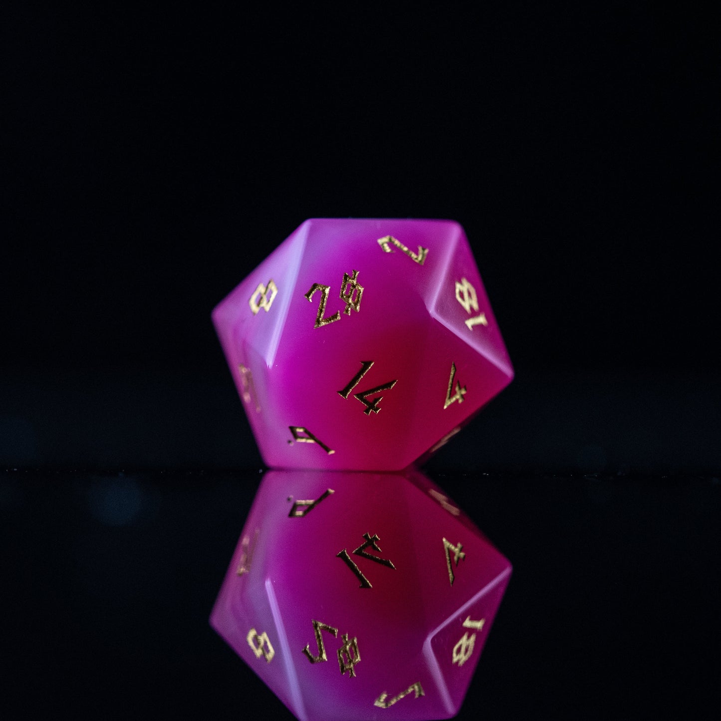 Pre-Order || Pink Agate Stone Dice Set