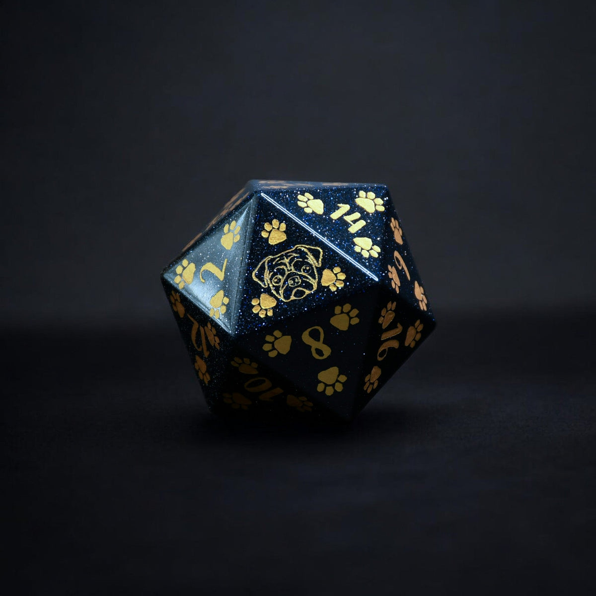 PRE-ORDER || Pug Puppy Paws Blue Sandstone 30mm D20