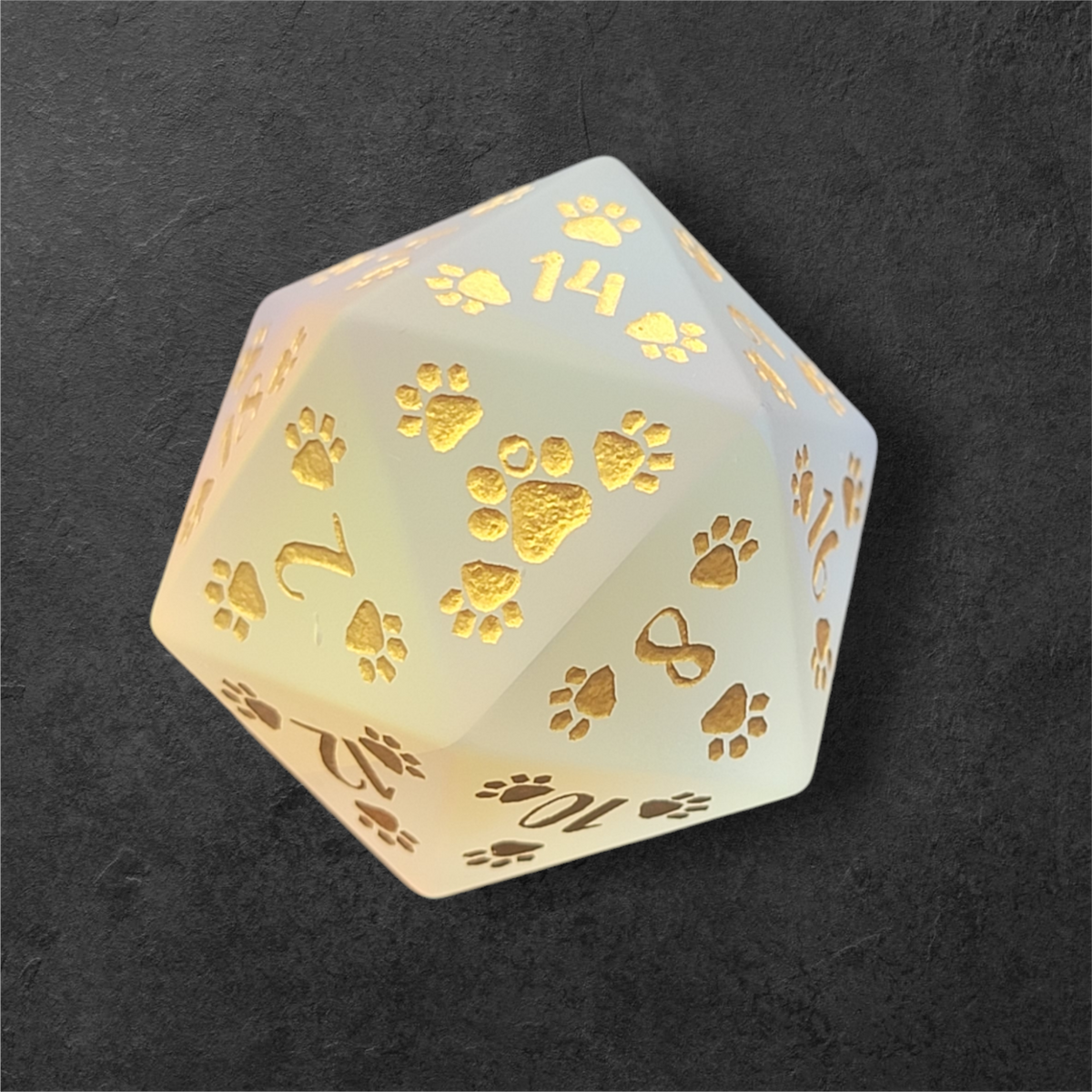 PRE-ORDER || Puppy Paws Frosted Prism 30mm D20