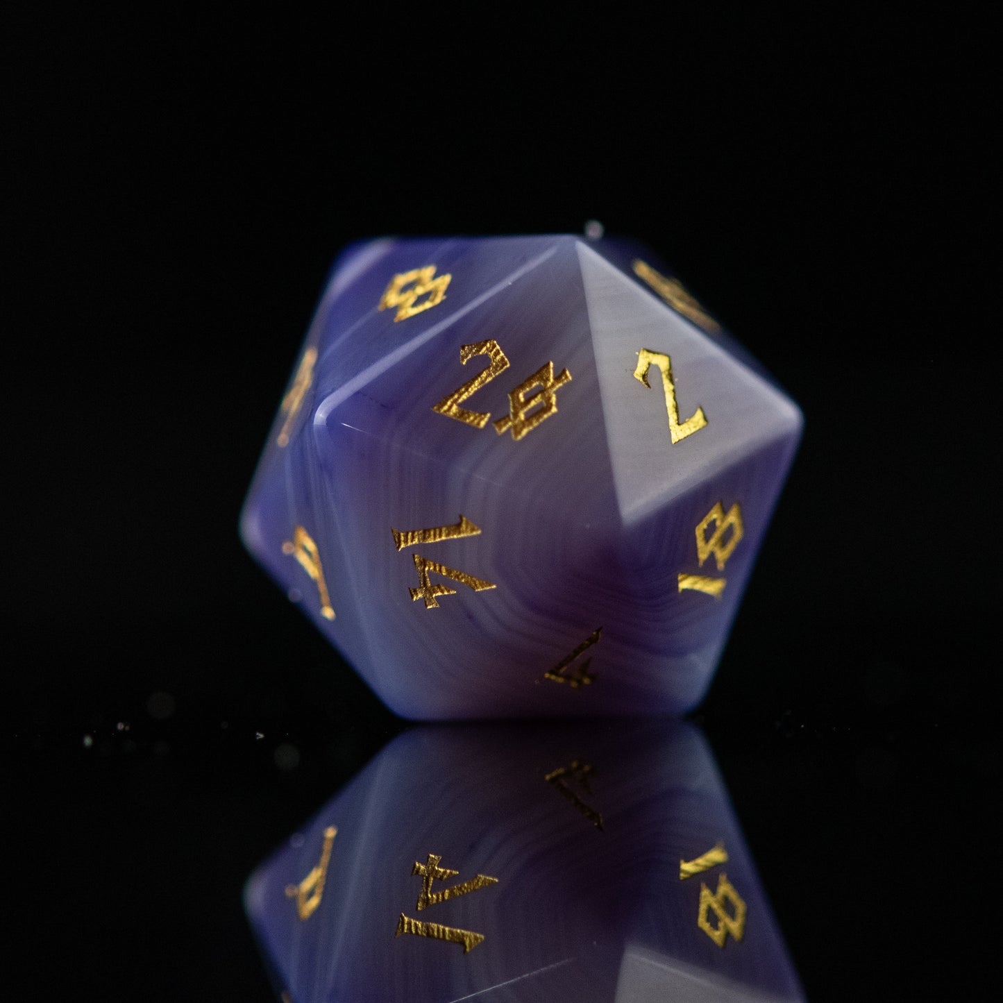 Pre-Order || Purple Agate Stone Dice Set