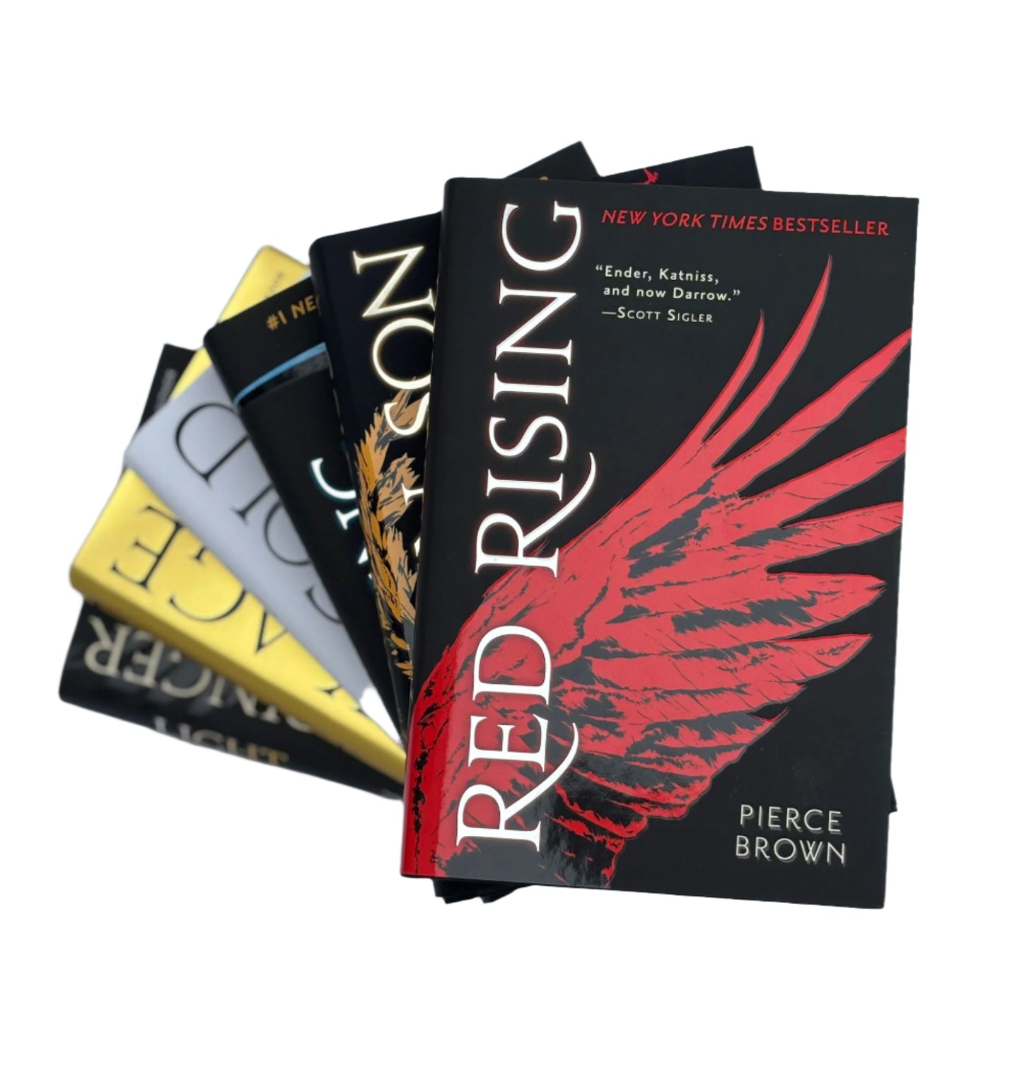 Red Rising Series Vol. 1-6, 6 Books Set, Red Rising, Golden Son, Morning Star, Iron Gold, Light Bringer, Dark Age - by Pierce Brown - Hardcover