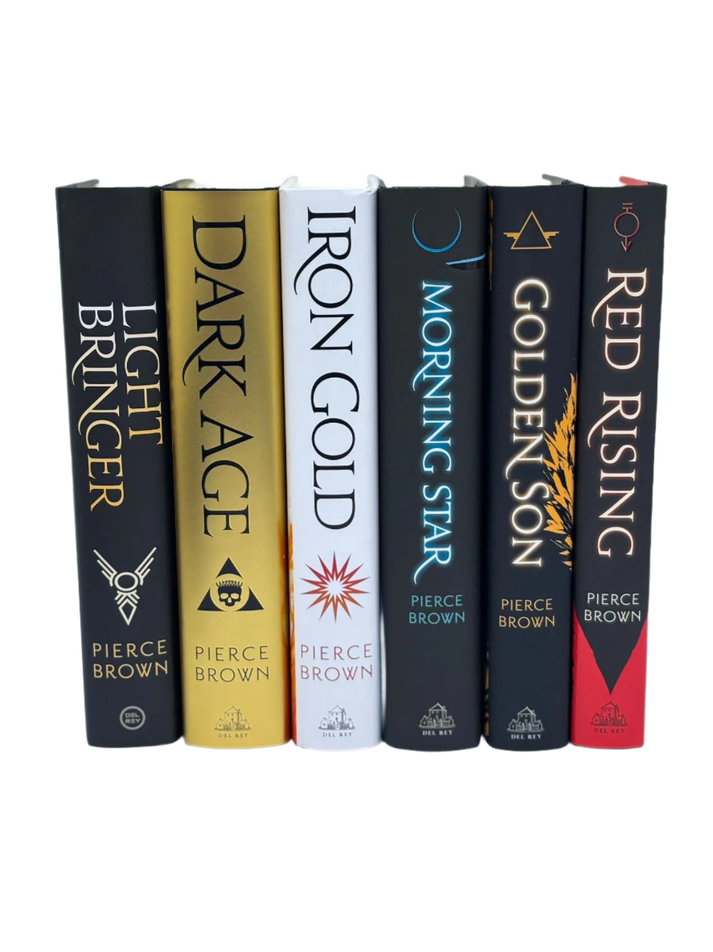 Red Rising Series Vol. 1-6, 6 Books Set, Red Rising, Golden Son, Morning Star, Iron Gold, Light Bringer, Dark Age - by Pierce Brown - Hardcover