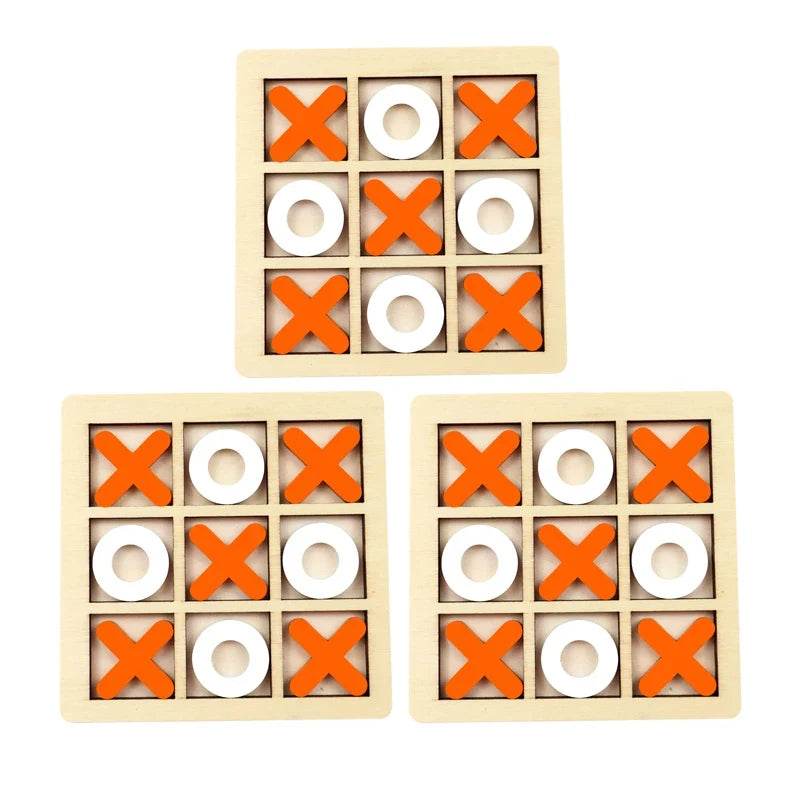 Montessori Wooden Mini Chess Puzzle Game – Brain Training Toy for Kids