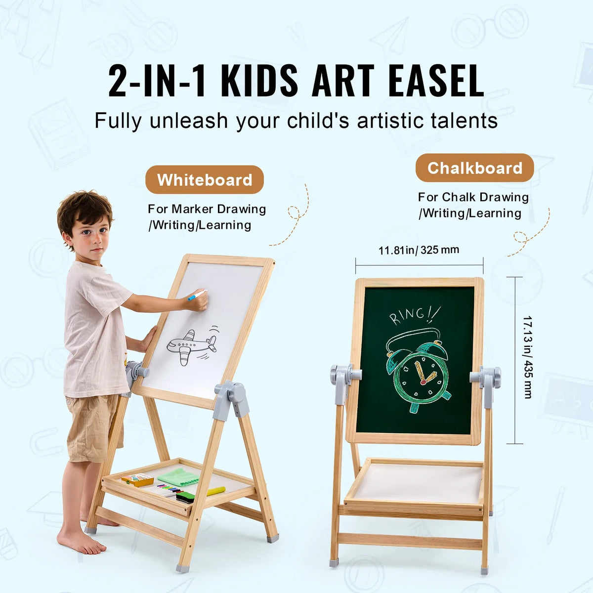 Magnetic Drawing Board Easel – Educational Art Toy for Kids