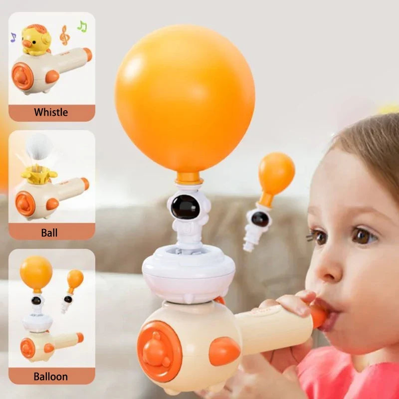 Montessori Whistle Ball Toy – Blow Pipe Sensory Educational Toy