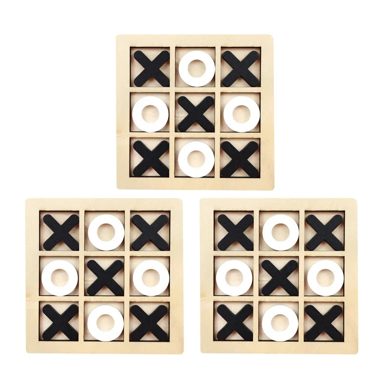 Montessori Wooden Mini Chess Puzzle Game – Brain Training Toy for Kids