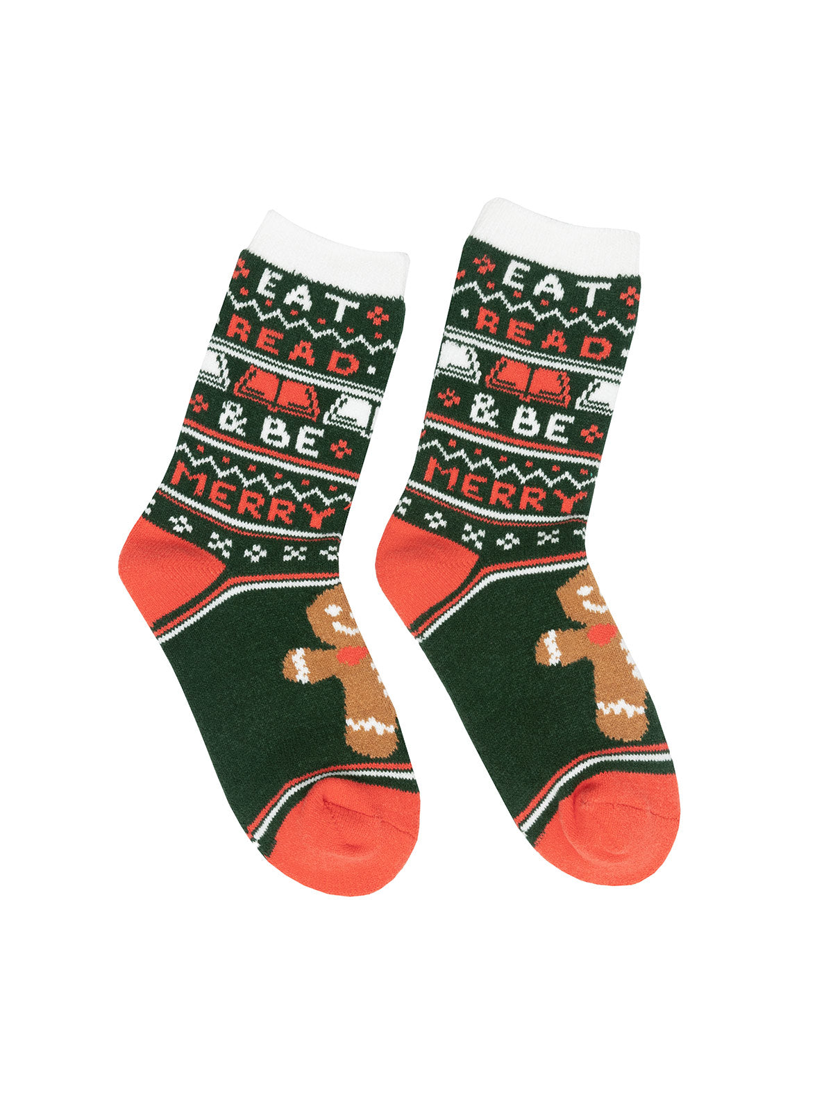Eat, Read, & Be Merry Cozy Socks