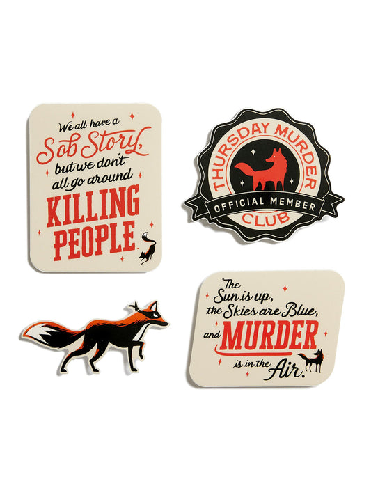 Thursday Murder Club Stickers  Set of 4