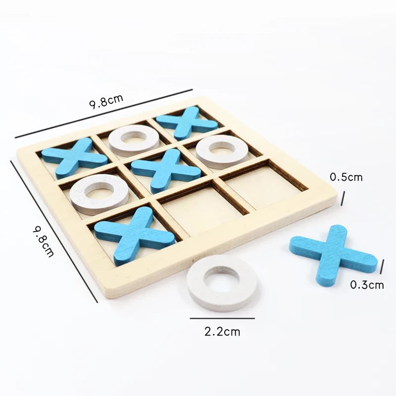 Montessori Wooden Mini Chess Puzzle Game – Brain Training Toy for Kids