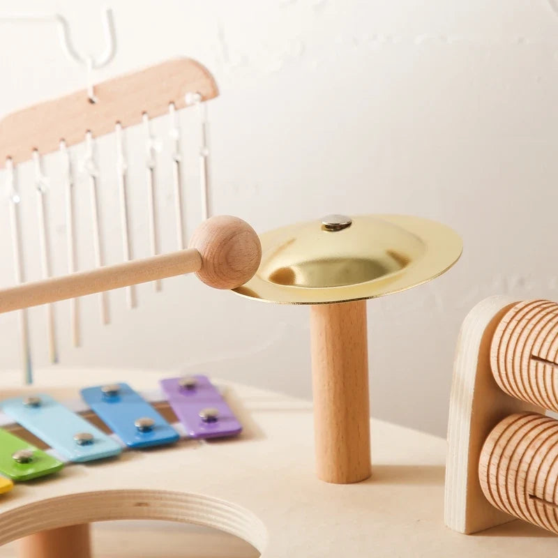 Wooden Montessori Baby Musical Toy Xylophone & Aeolian Bells