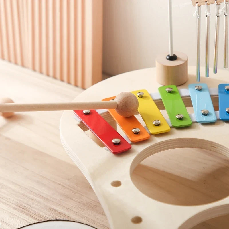 Wooden Montessori Baby Musical Toy Xylophone & Aeolian Bells