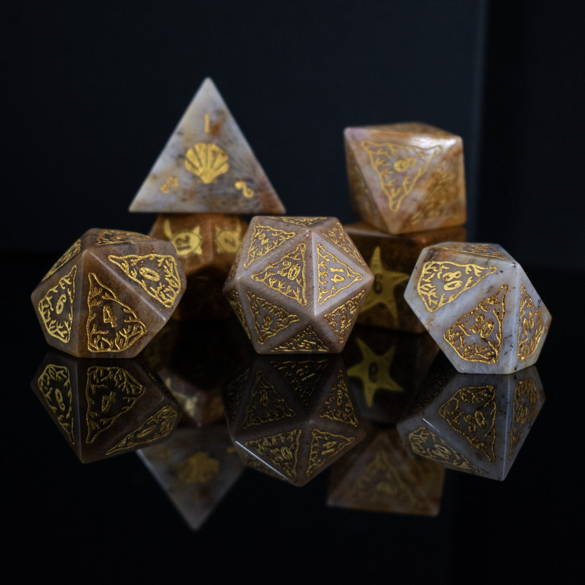 Pre-Order || Siren's Song Fossilized Coral Dice Set