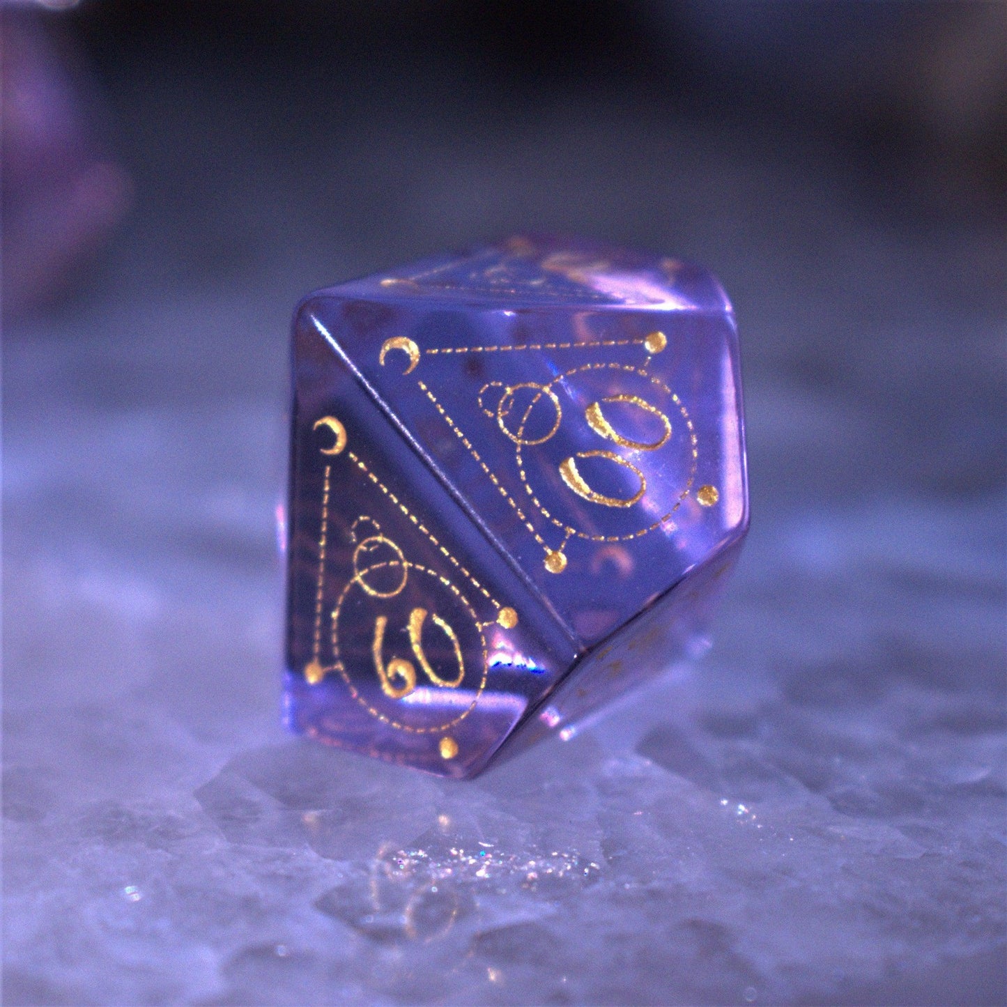 Pre-Order || Spellcaster Purple Glass Dice Set