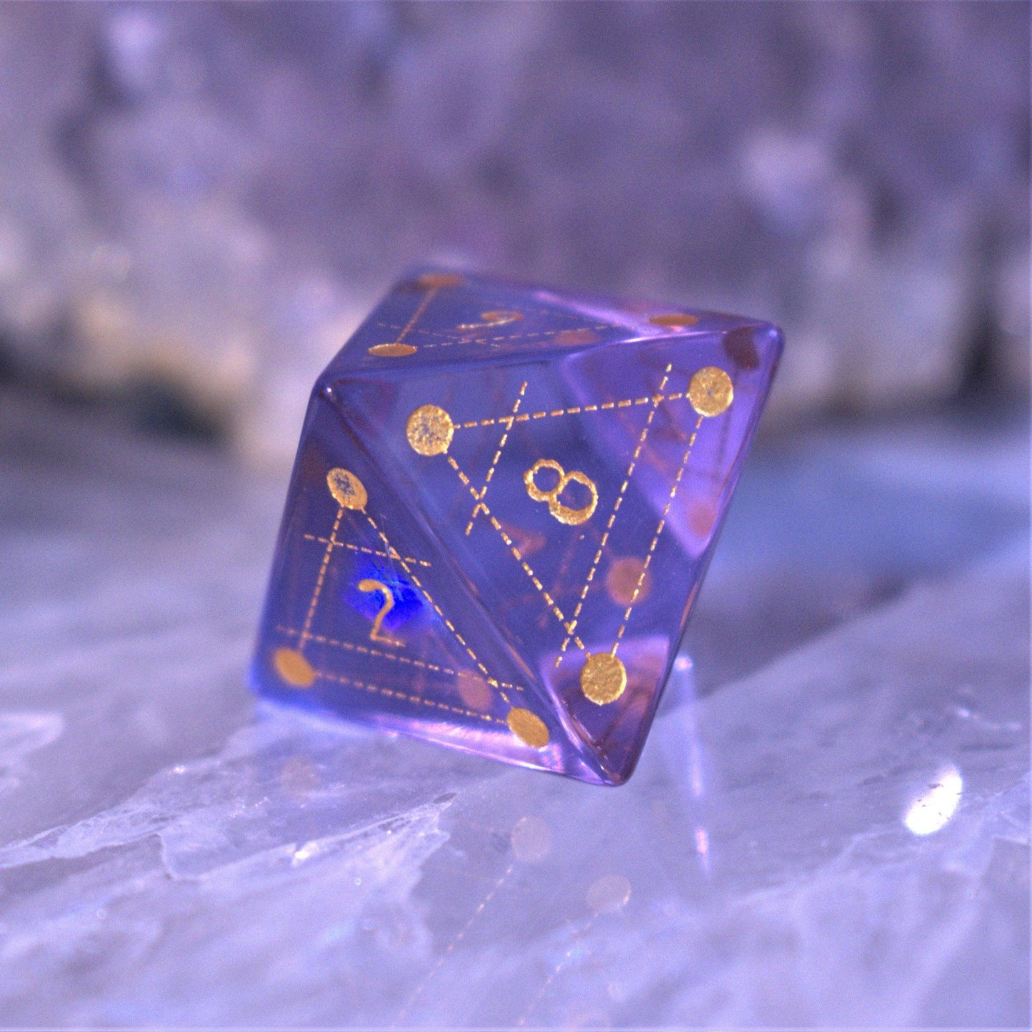 Pre-Order || Spellcaster Purple Glass Dice Set