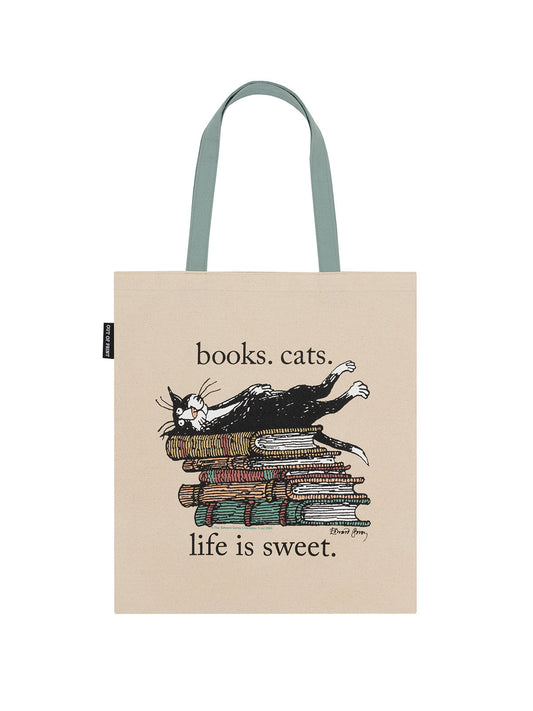 Books, Cats, Life is Sweet - Tote Bag