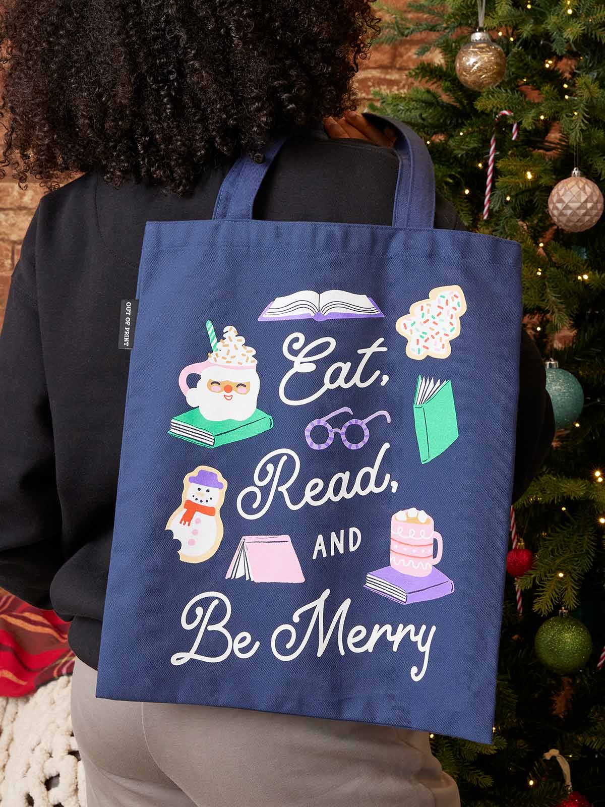 Eat, Read, & Be Merry Tote Bag