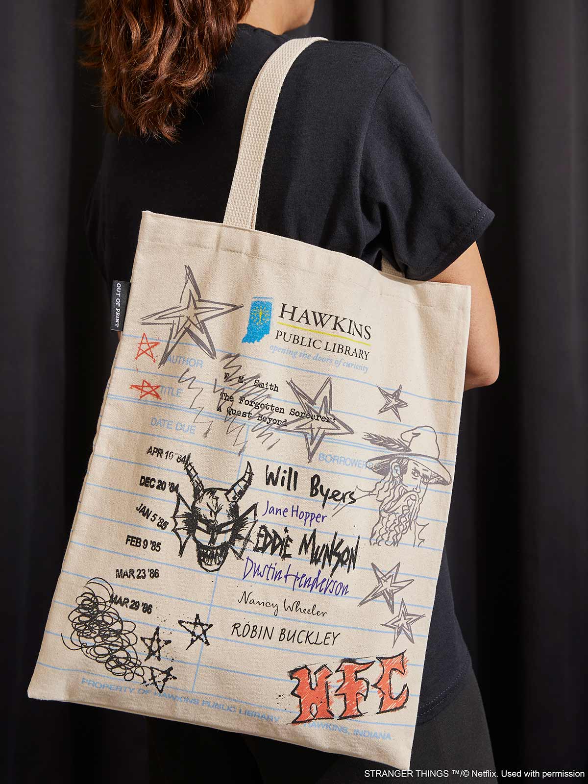 Stranger Things: Hawkins Public Library Tote Bag