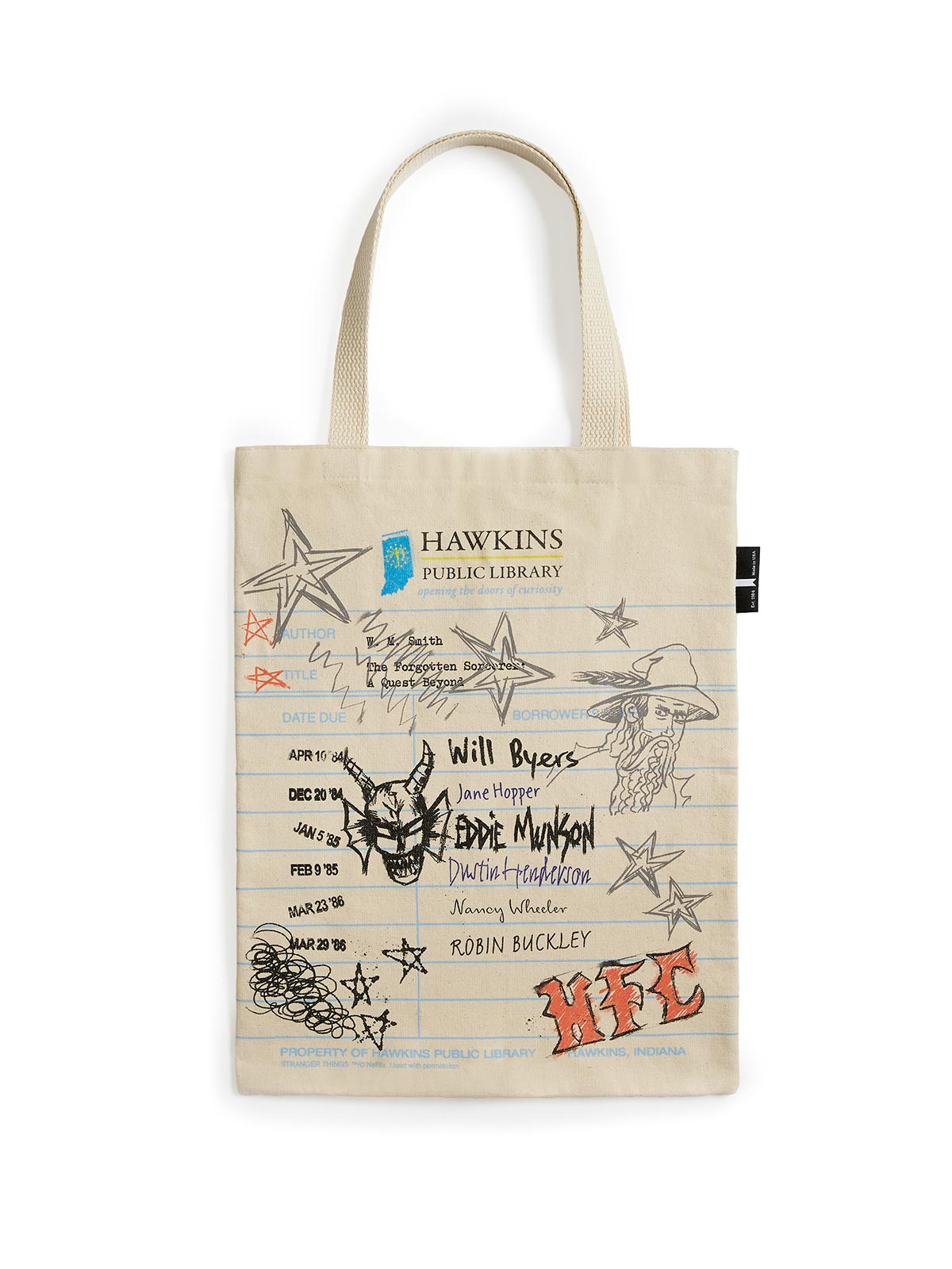 Stranger Things: Hawkins Public Library Tote Bag
