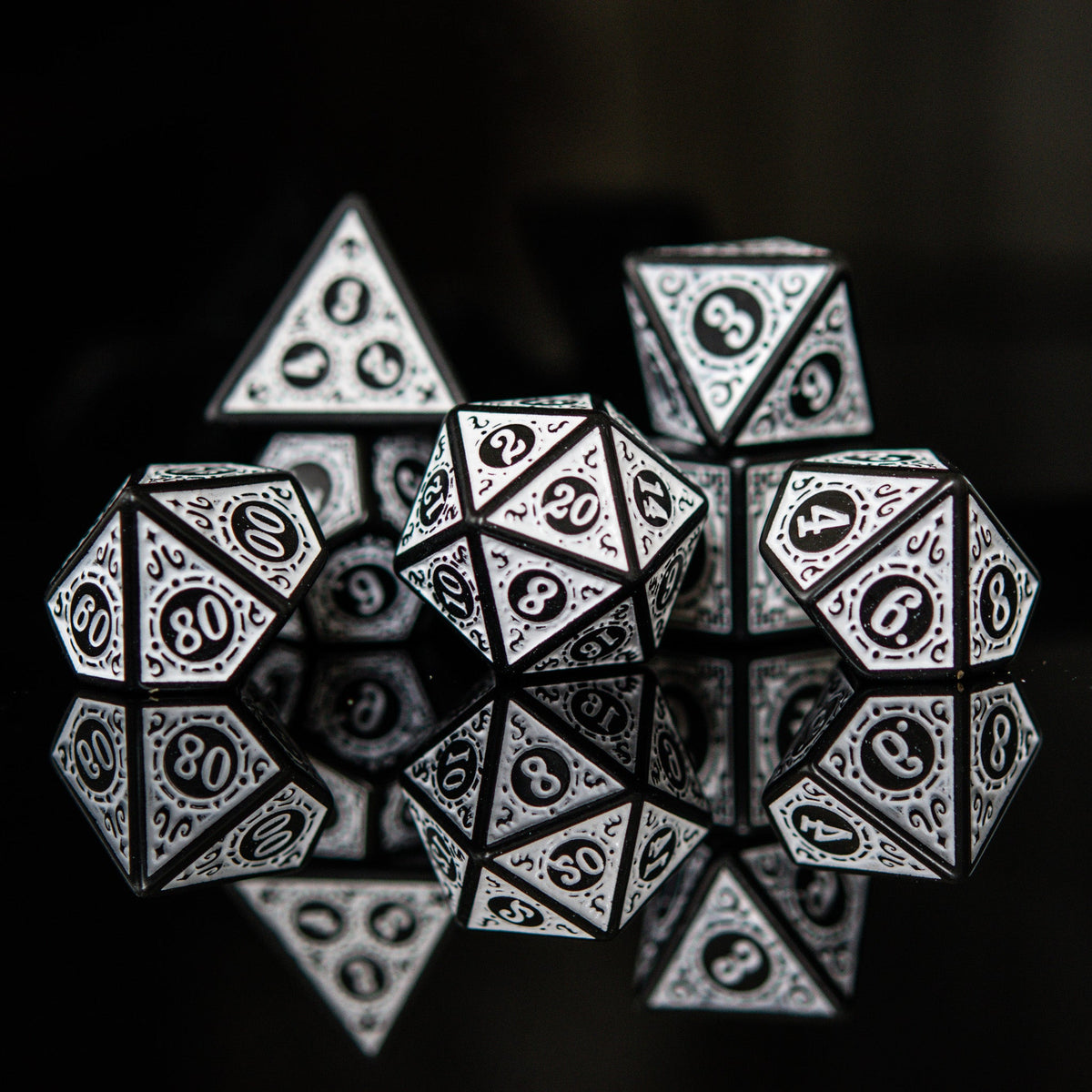 Pre-Order || Temple Ruins White Acrylic Dice Set