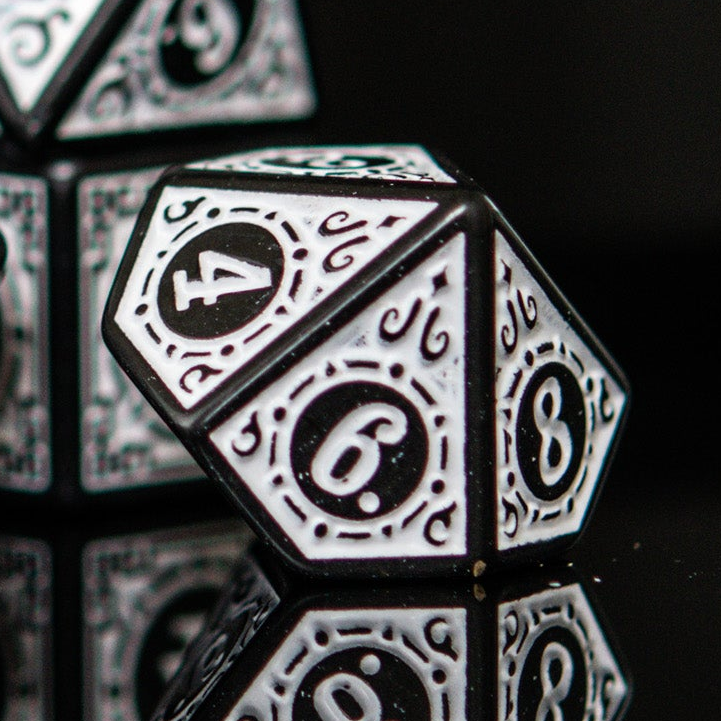 Pre-Order || Temple Ruins White Acrylic Dice Set