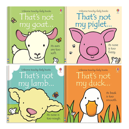 That’s Not My Farm Animals Collection – 4 Book Set: Lamb, Piglet, Goat, Duck - By Usborne - Board Books