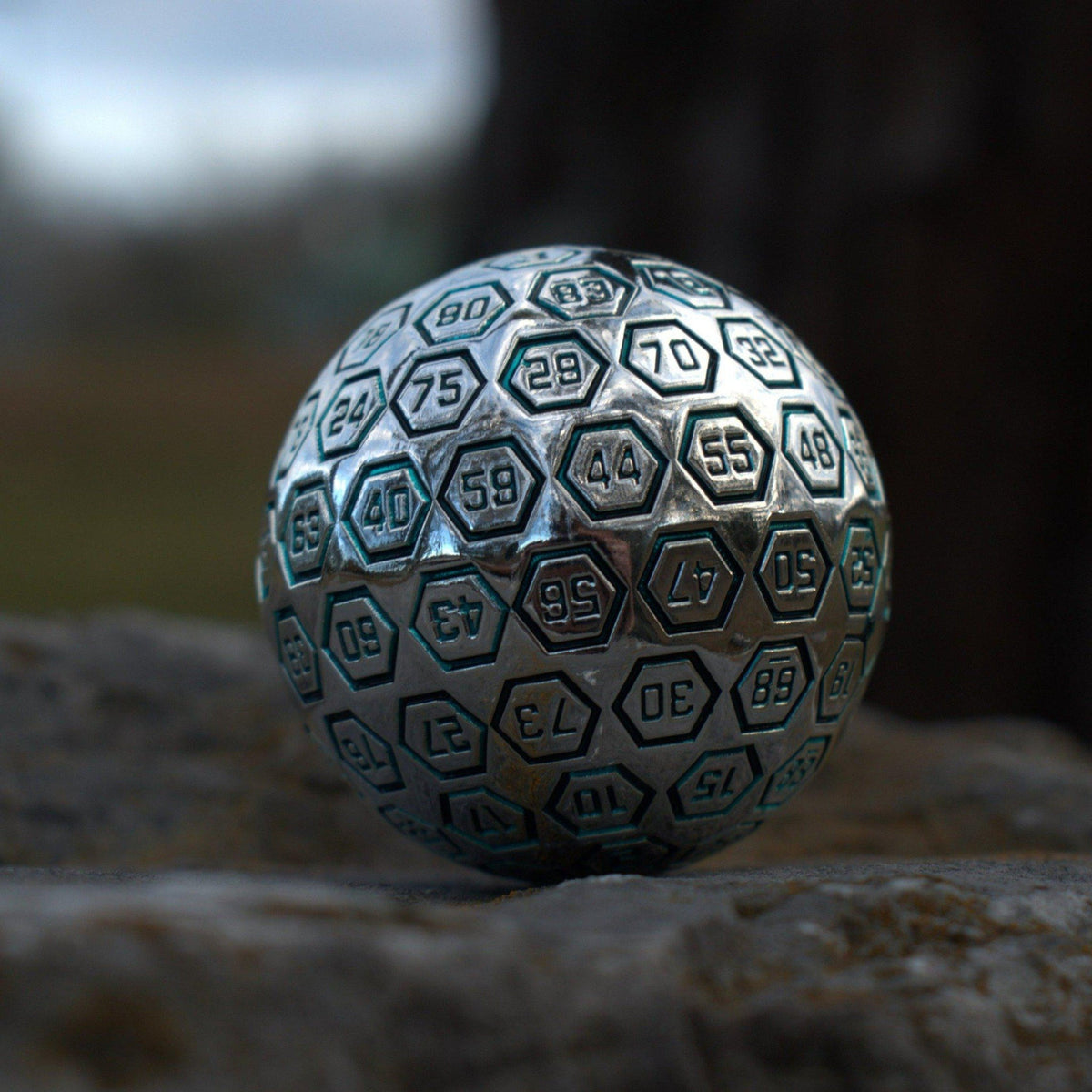 PRE-ORDER || The Orb D100 -  Aqua and Silver Metal Die