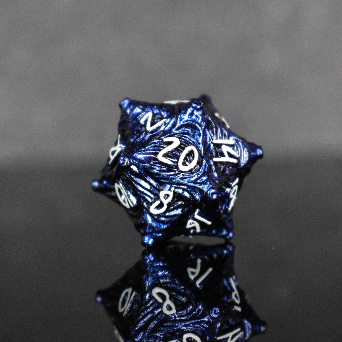 Pre-Order || Vortex Warp Metal Dice Set - Pearlescent Blue
