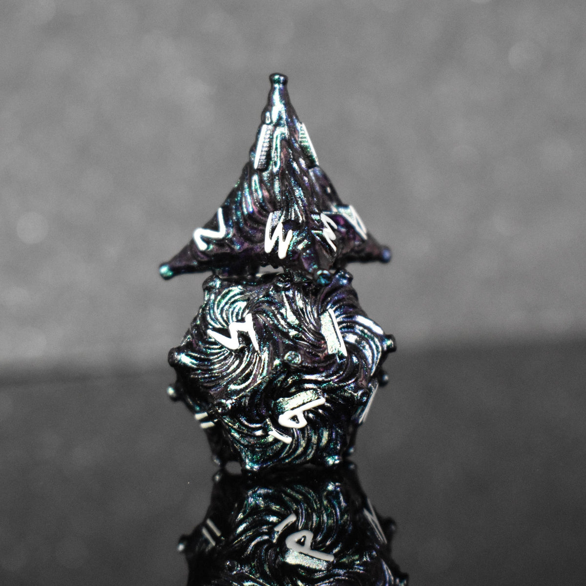 Pre-Order || Vortex Warp Metal Dice Set - Pearlescent Galaxy